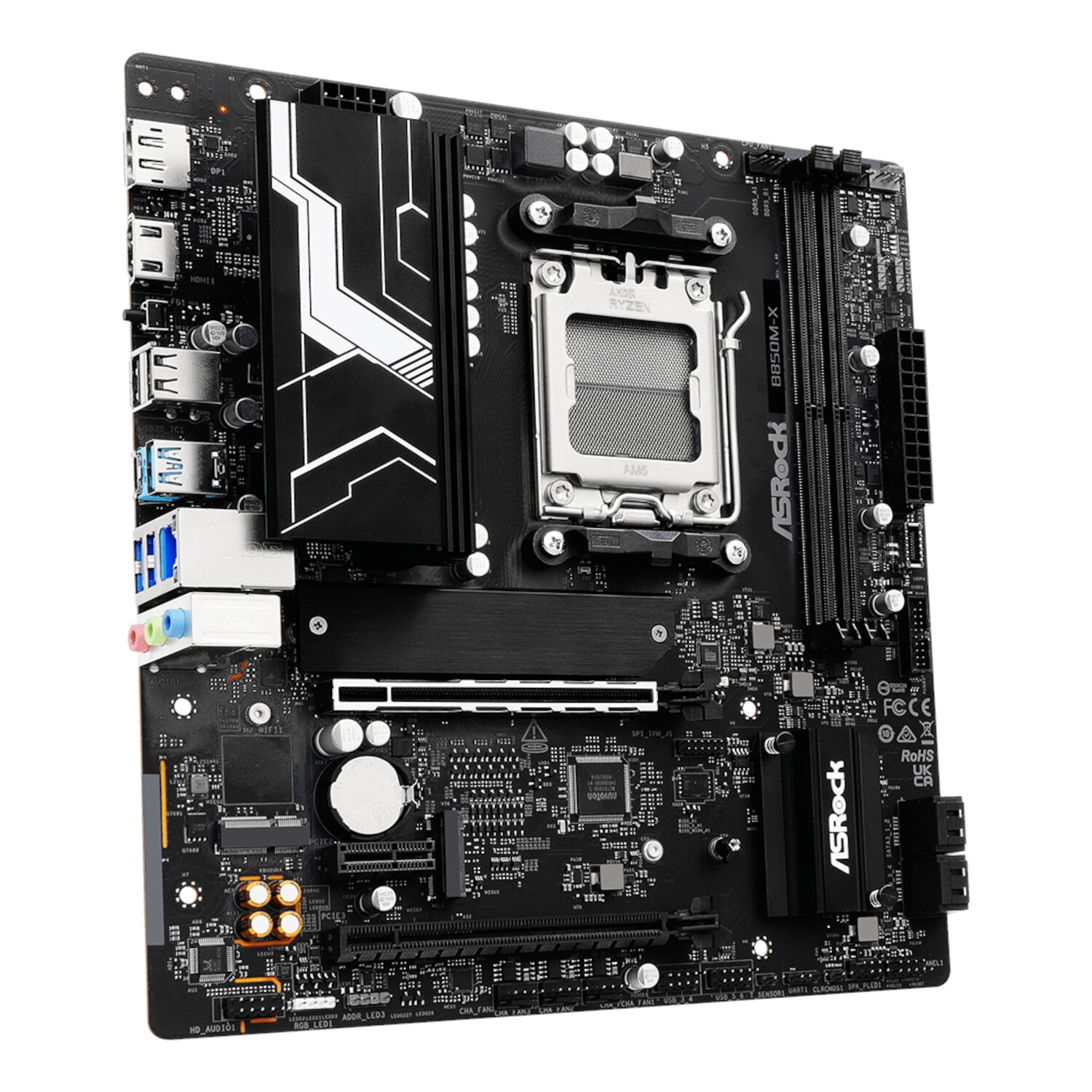 ASRock B850M-X WiFi AM5 Micro ATX Motherboard (DDR5, PCIe 5.0, Wi-Fi 6E) - Image 3