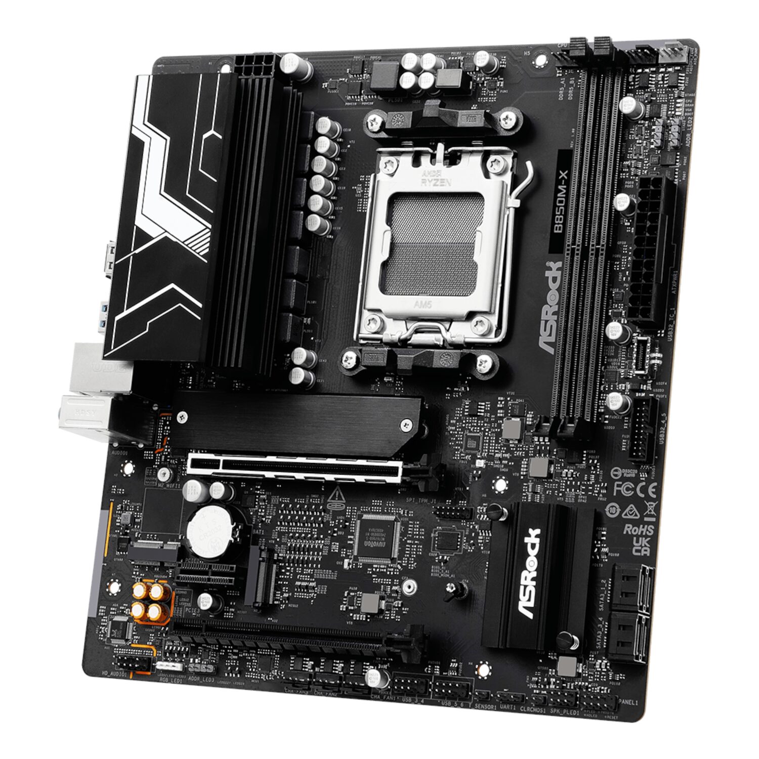 ASRock B850M-X WiFi AM5 Micro ATX Motherboard (DDR5, PCIe 5.0, Wi-Fi 6E) - Image 5