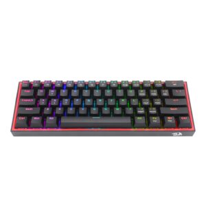 Redragon K617 FIZZ 60% Wired RGB Gaming Keyboard - Black