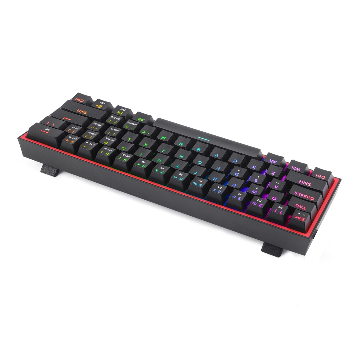 Redragon K616 FIZZ Pro 61-Key RGB Mechanical Gaming Keyboard – Black (60%, RGB, Wireless/Wired, Hot-Swappable) - Image 3