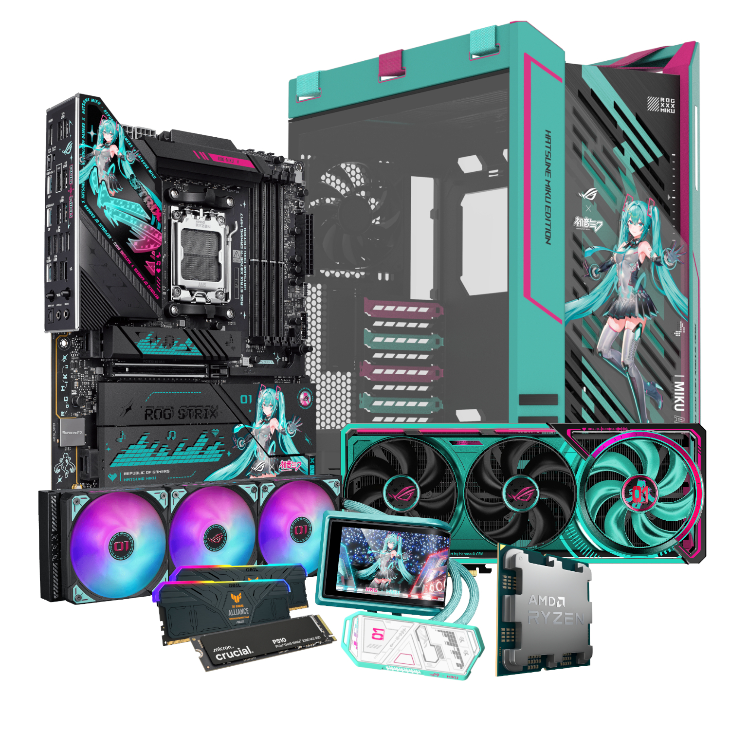 PCBuilder Ryzen 7 9800X3D ASUS X MIKU Windows 11 Gaming PC - Image 20