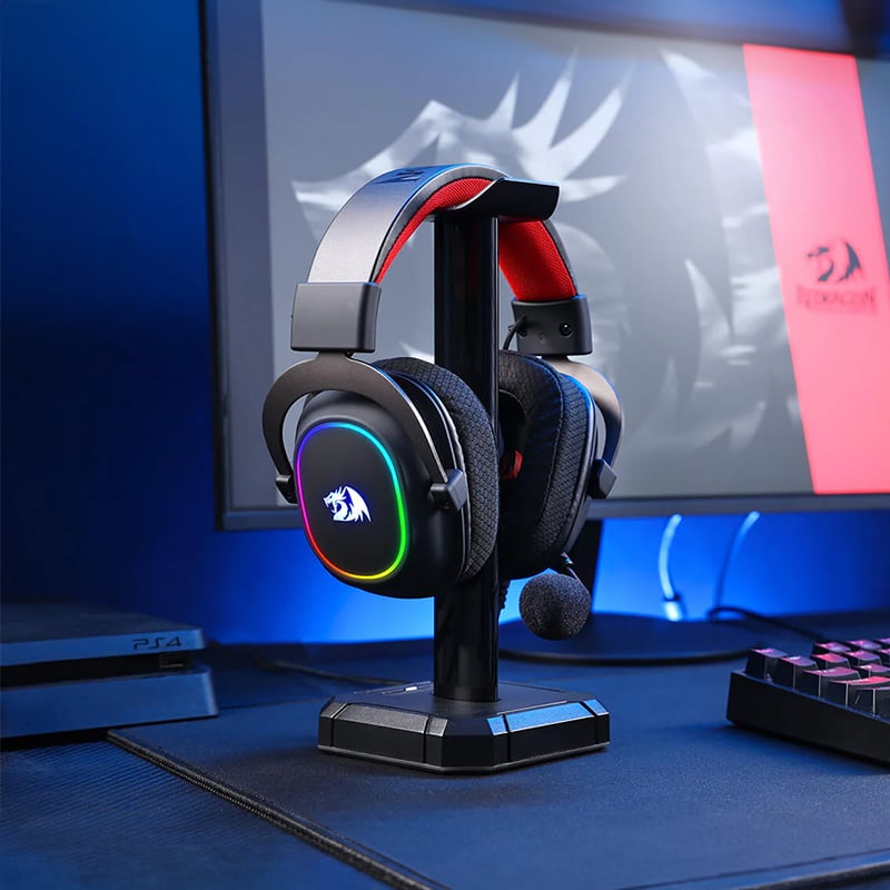 REDRAGON Over-Ear ZEUS-X USB RGB Gaming Headset - Black - Image 7