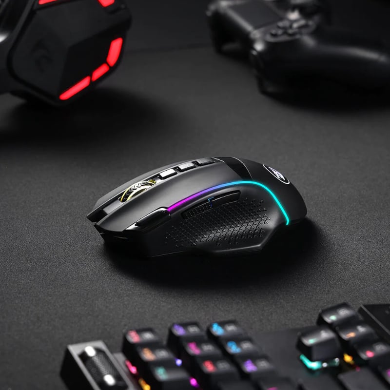 REDRAGON Enlightment 19000DPI RGB Wireless Gaming Mouse - Black - Image 5